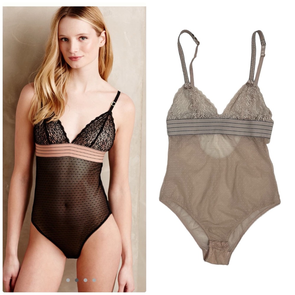 Stella McCartney Millie Drawing Bodysuit in Nude